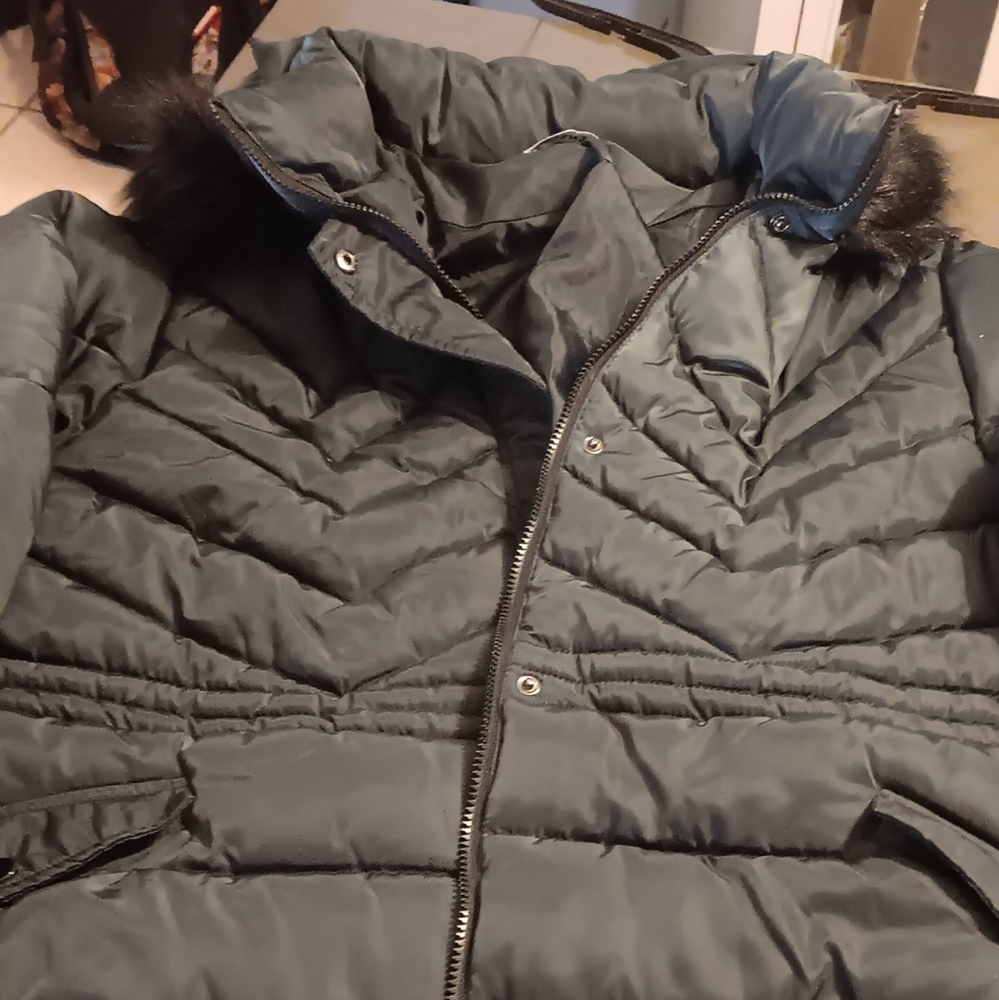 Evans Green fur Women coat Plus size